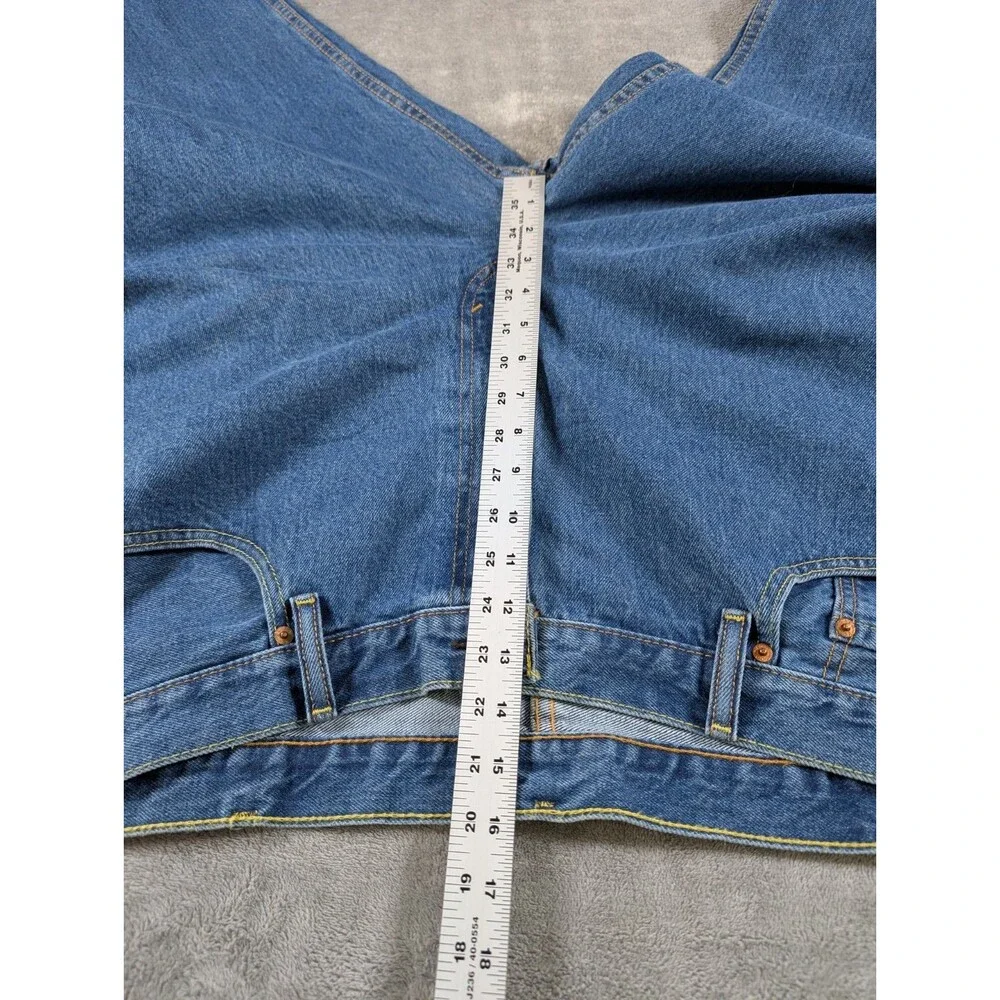 Levi's 550 Jeans Mens 44x30 Blue Denim Relaxed Fit Straight Leg Cotton Casual